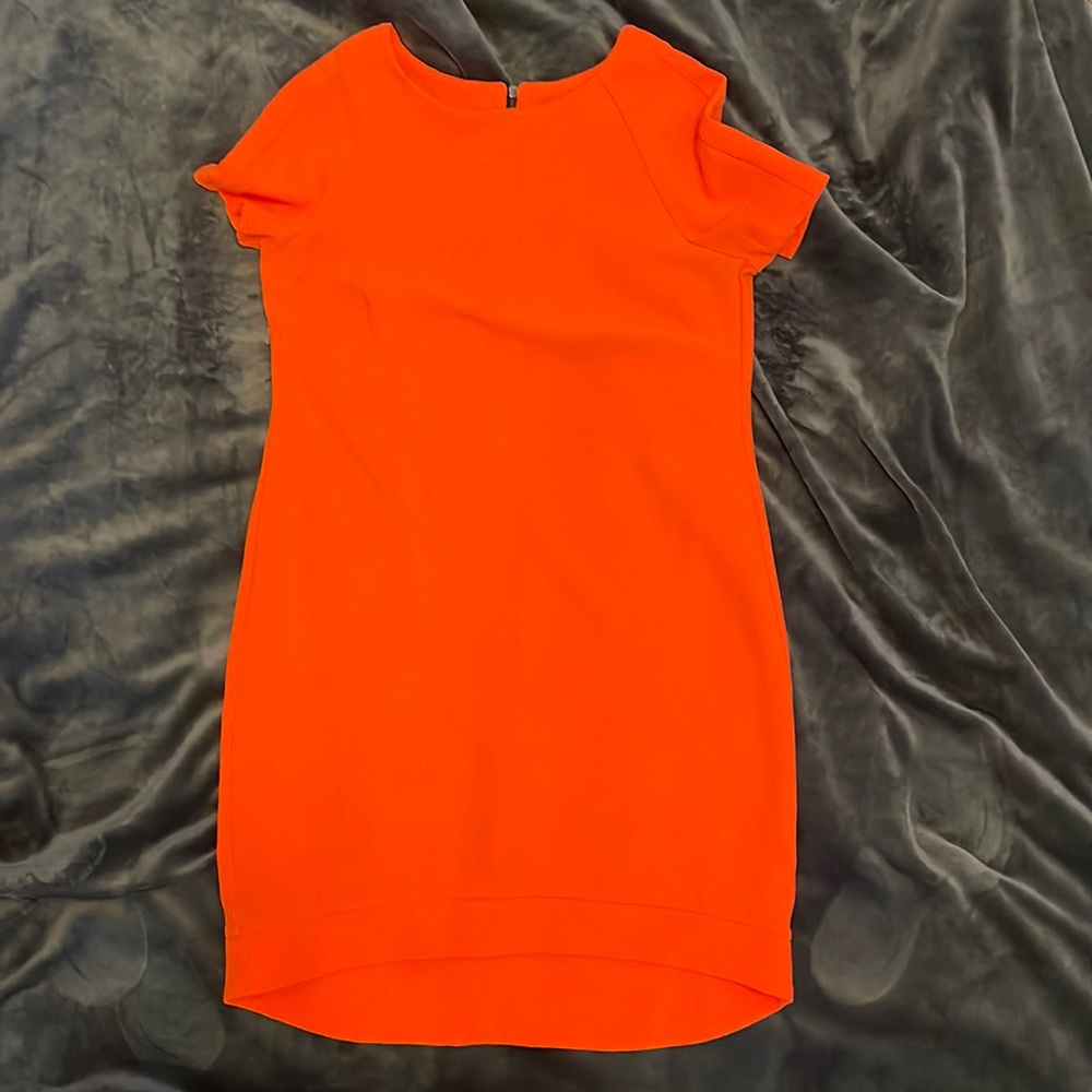 Orange top shop shift dress